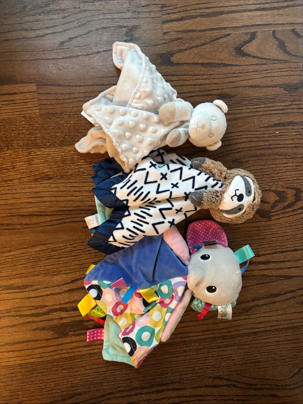 Plush Multi-Color Baby Comfort Toy Set - Soft Sensory Loveys